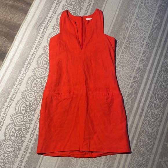 Emerson Fry Cut Out Mod Dress in Warm Red - Picture 5 of 16